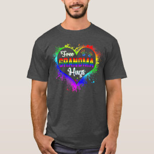 T-shirt Grandma Grandma Hugs LBGT Heart Rainbow Gay pride
