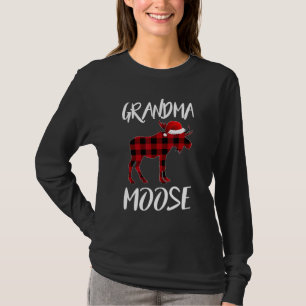 T-shirt Grandma Moose Buffalo Red Plaid Père Noël Christma