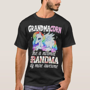 T-shirt Grandmacorn Cute Unicorn Lover Fête des Mères Gran
