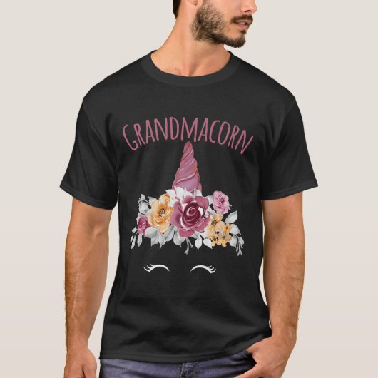 T-shirt Grandmacorn Unicorn Grandma Premium (Devant)