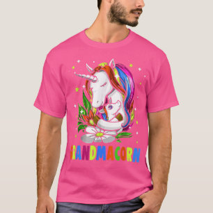 T-shirt Grandmacorn Unicorn Nouveau bébé 2022 Fête des Mèr