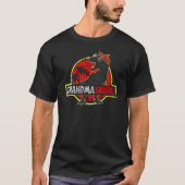 T-shirt Grandmasaurus Grandma Saurus Rex Dinosaur Family M (Devant)