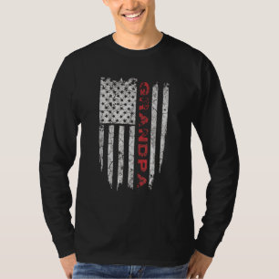 T-shirt Grandpa American Flag Fêtes des pères cadeaux