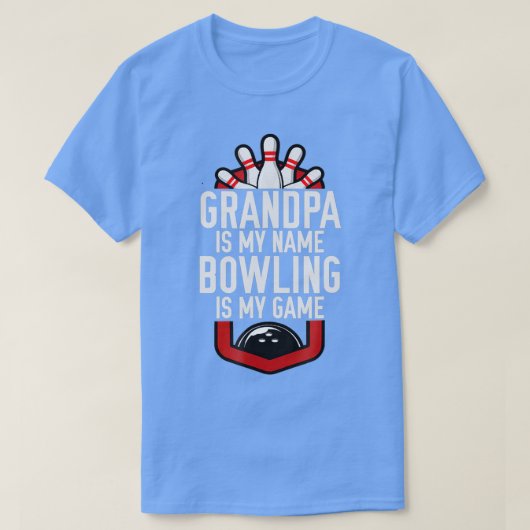 T-shirt Grandpa Bowling Grand-pa T (Design devant)