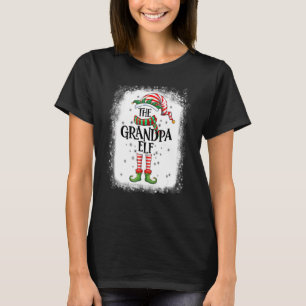 T-shirt Grandpa Elf Group Xmas Party Papa Pop Pop Men Ble