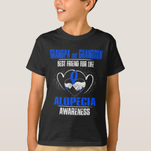 T-SHIRT GRANDPA ET GRANDSON MEILLEUR AMI DE LIFE ALOPECIA