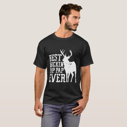 T-shirt Grandpa Gramps Pap Pap Deer Chasse Gift Idea Bow (Devant entier)
