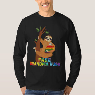 T-shirt Grandpa Grandpa Hugs Rainbow Sloth Lgbt