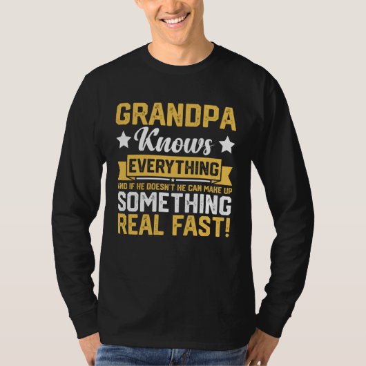 T-shirt Grandpa Knows Everything 60th  Father s Day (Devant)