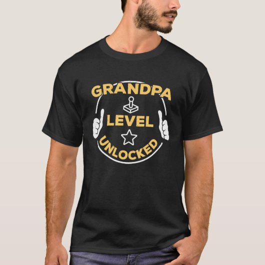 T-shirt Grandpa Level Unlocked Soon To Be Grandpa (Devant)