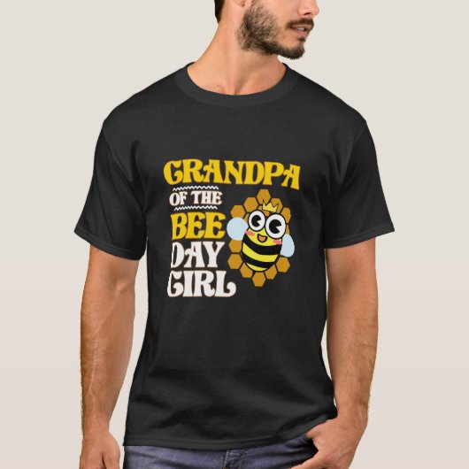 T-shirt Grandpa Of Bee Day Girl Honey Beekeeper Beekeeping (Devant)