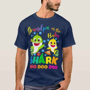 T-shirt Grandpa Of The Baby Shark Birthday Grandpa Shark