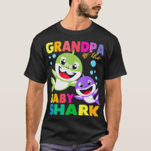 T-shirt Grandpa Of The Baby Shark Birthday Grandpa Shark