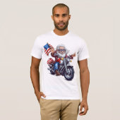 T-SHIRT GRANDPA PATRIOTIQUE À MOTO (Devant entier)