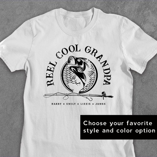T-shirt Grandpa personnalisé Shirt Reel Pêche Cool