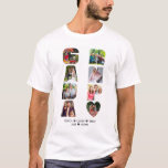 T-shirt GRANDPA Photo Collage Petits-enfants Nom Lettre Cu<br><div class="desc">T-shirt photo personnalisé pour votre grand-père. Téléchargez 8 de vos photos préférées - le modèle découpé s'assure que vos photos s'affichent comme le mot GRANDPA et que vous pouvez personnaliser avec les noms des petits-enfants. Si vous rencontrez des problèmes pour placer vos images, essayez de recadrer vers un carré avant...</div>