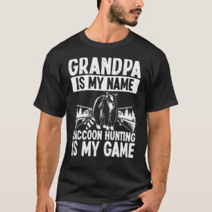 T-shirt Grandpa Raccoon Chasse Fête des pères Raccoon Slay