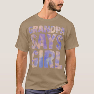 T-shirt grandpa says girl gender reveal pregnancy announce