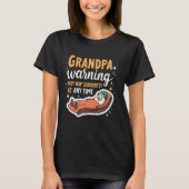 T-shirt Grandpa Warning May Nap Suddenly At Any Time - Gra (Devant)