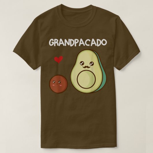 T-shirt Grandpacado Grandpa Avocado Faire-part de grossess (Design devant)