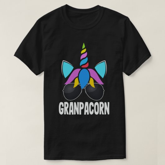 T-shirt Grandpacorn Funny Unicorn Grand-père Fête des père (Design devant)