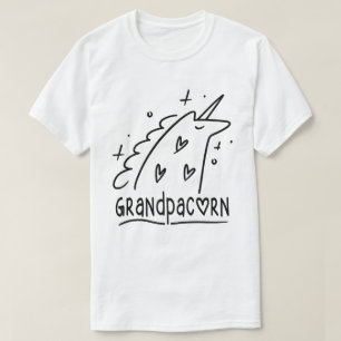 T-shirt Grandpacorn Funny Unicorn Grand-père Fête des père