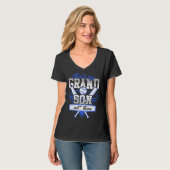 T-shirt Grandparents Baseball Grandson Baseball Player (Devant entier)