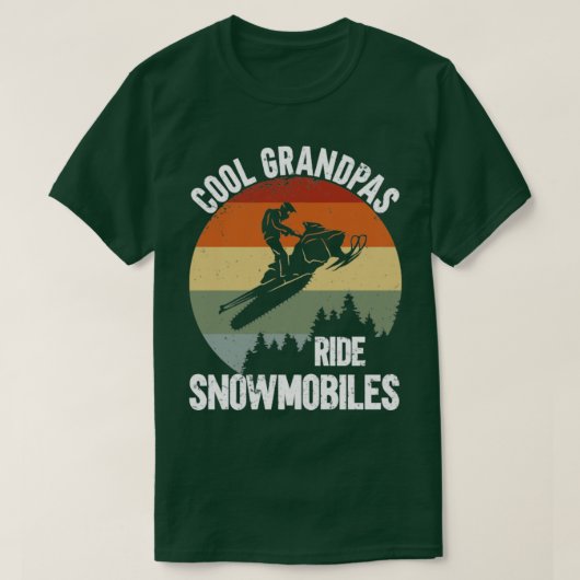 T-shirt Grandpas cool Circuler Motoneige (Design devant)