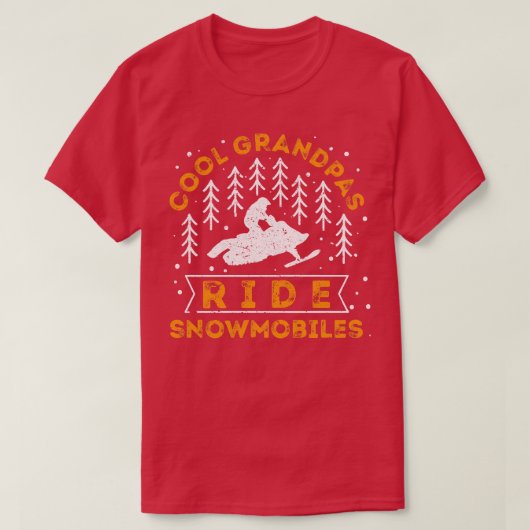 T-shirt Grandpas cool Circuler Motoneige 2 (Design devant)