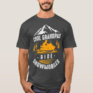 T-shirt Grandpas cool Circuler Motoneige Snowmobile Papa