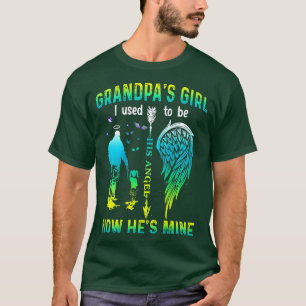 T-shirt Grandpas Girl I Used To Be His Angel Now Hes Mine