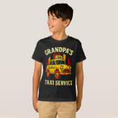 T-shirt Grandpa's Taxi Service - Funny Cab Driver Quote  (Devant entier)