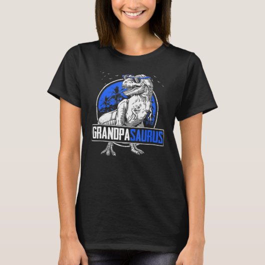 T-shirt Grandpasaurus Rex Dinosaur Grandpa Saurus Famille  (Devant)