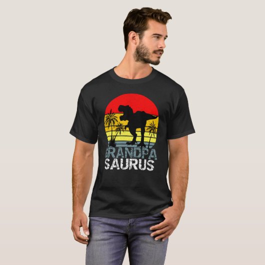T-shirt Grandpasaurus T Rex Dinosaur (Devant entier)