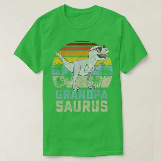 T-shirt Grandpasaurus T Rex Dinosaur Famille Grandpa Sauru (Design devant)