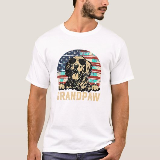 T-shirt Grandpaw American Flag (Devant)