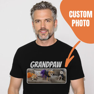 T-shirt Grandpaw Chien Grandpa Photo personnalisée