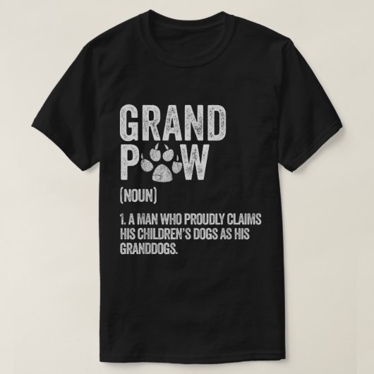 T-shirt Grandpaw Definition Funny Dog Lover Design (Design devant)