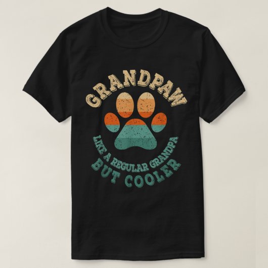 T-shirt Grandpaw Retro Paw Print Gift (Design devant)