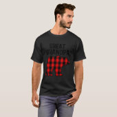 T-shirt Grands Cadeaux grand-papy Rouge noir bison plaid o (Devant entier)