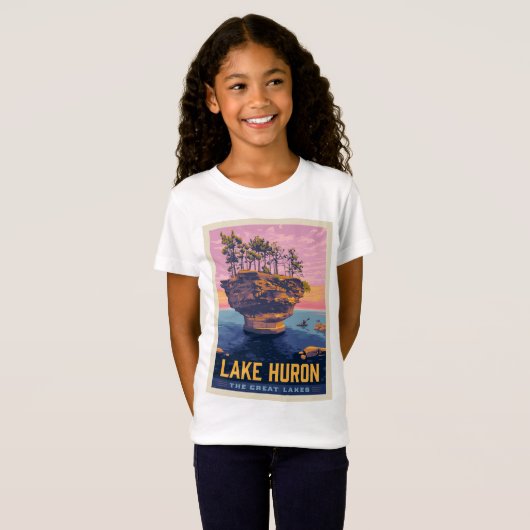 T-Shirt Grands Lacs | Lac Huron (Devant entier)