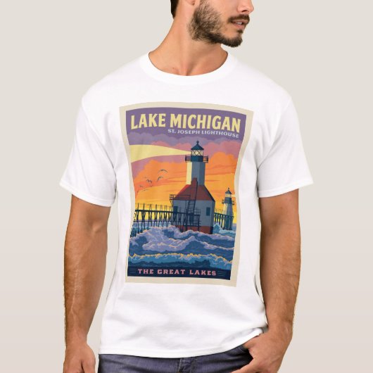 T-shirt Grands Lacs | Lac Michigan (Devant)