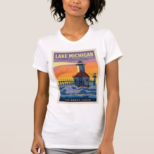 T-shirt Grands Lacs | Lac Michigan (Devant)
