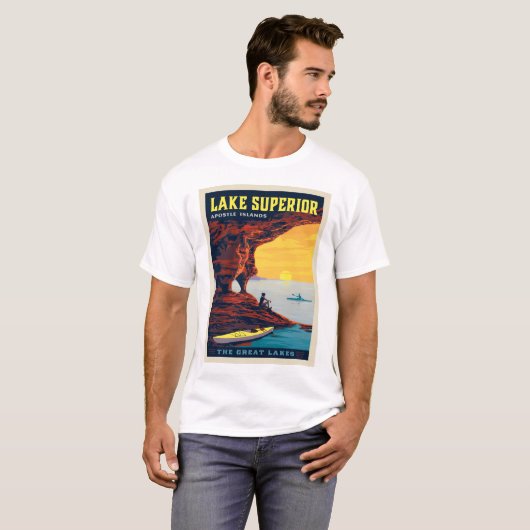 T-shirt Grands Lacs | Lac Supérieur (Devant entier)