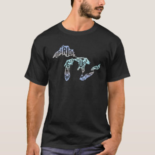 T-shirt Grands Lacs Michigan Erie Huron Supérieur Ontario