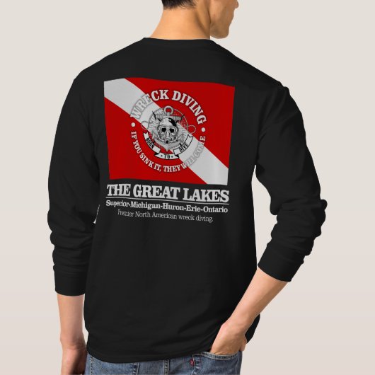 T-shirt Grands Lacs (plongée en épaves) (Dos)