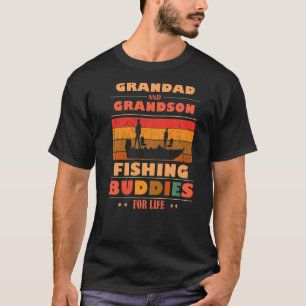 T-shirt Grands-pères et petits-fils, amis pour la vie, pêc