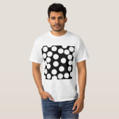T-shirt Grands points en noir et blanc. (Devant entier)