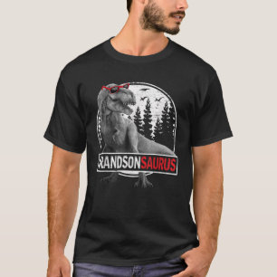 T-shirt Grandsonsaurus Dinosaur Grandson Saurus Famille Ma