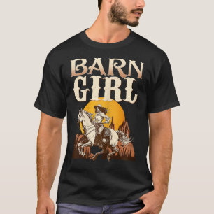 T-shirt Grange fille I équestre Pony Horse ventilateur